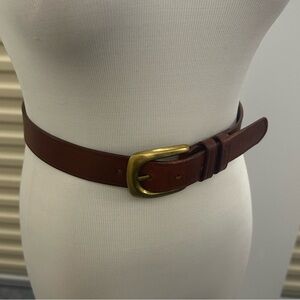 Liz Claiborne Brown Belt with Gold Buckle